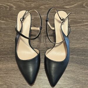 Elegant Black Women's Slingback Shoes